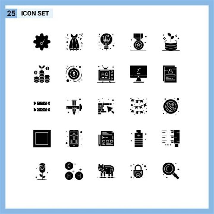 25 Universal Solid Glyphs Set for Web and Mobile Applications indian