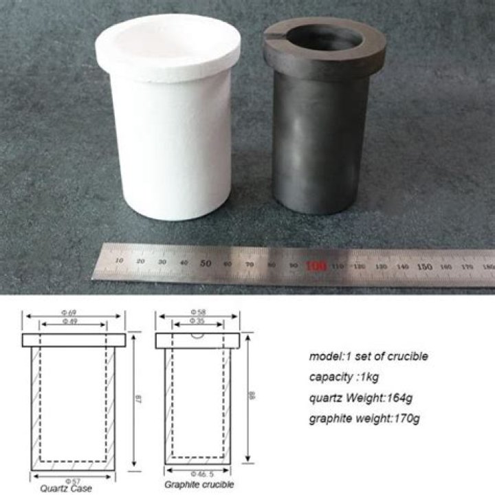 2kg 4kg Graphite Crucible Ceramic Crucible Shield For Metal Melting