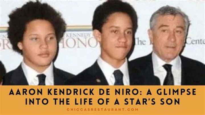 Aaron Kendrick De Niro The untold story of Robert De Niro's son Tuko