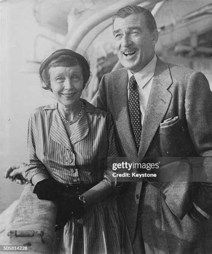 Actor Walter Pidgeon and his wife Ruth Walker pictured aboard the SS