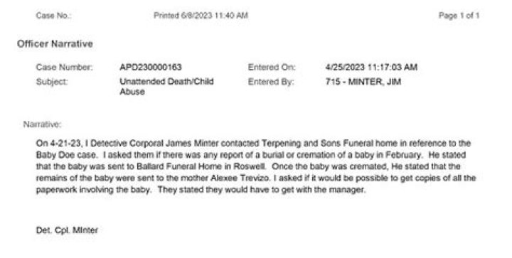 Alexee Trevizo Baby Autopsy Report by Lilly InLondon Jul, 2023 Medium