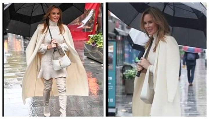 Amanda Holden is the epitome of chic in a pinkthemed ensemble as she