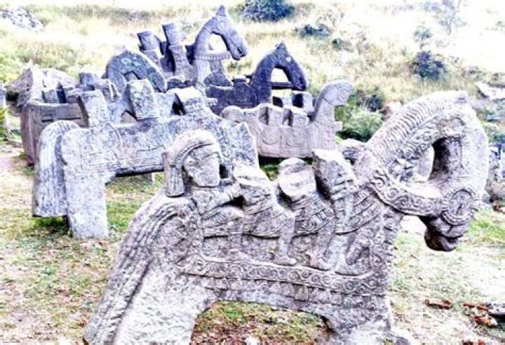 Ancient Art at Ghora Gali near Gool area of Ramban district. &mdash;Excelsior