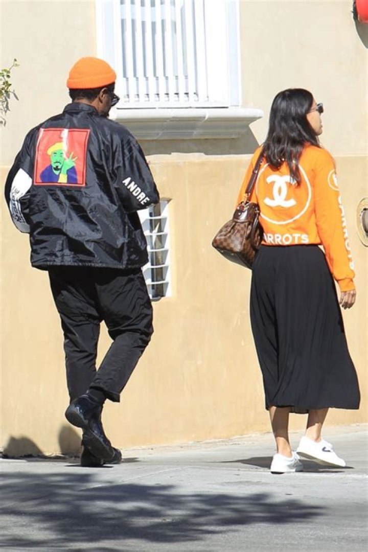 Beverly Hills, CA Andre 3000 and Dominique Maldonado are spotted out