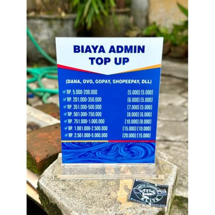 Biaya Admin Top Up DANA (BCA, BRI, Mandiri, Alfamart, Indomaret) Droidly