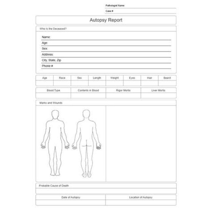 Blank Autopsy Report Template ] Blank Police Report Within Autopsy