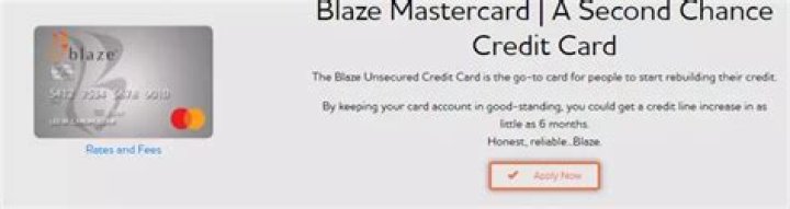 Blaze credit card application Online accept]