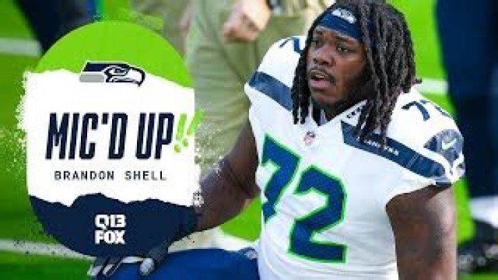 Brandon Shell Mic'd Up vs Rams Seahawks Saturday Night YouTube
