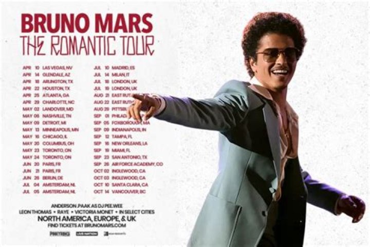 Bruno Mars Tickets Bruno Mars Tour 2024 and Concert Tickets viagogo