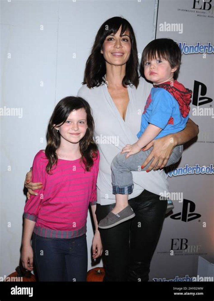 Catherine Bell and daughter at the L.A. Premiere of FRANKENWEENIE