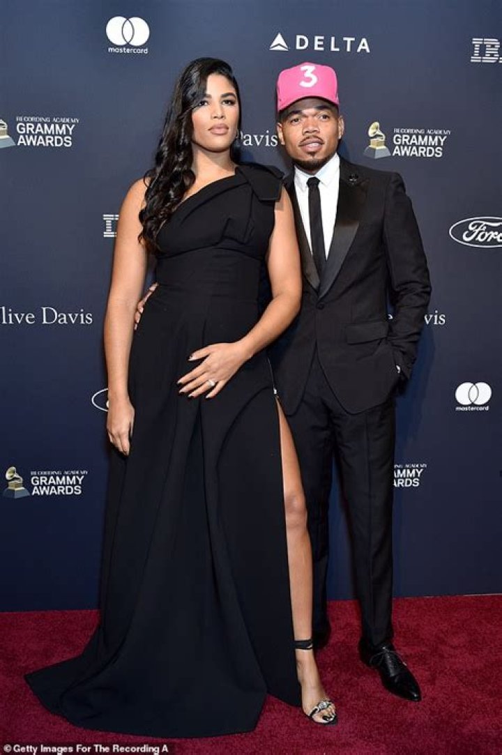 Chance the Rapper and his wife Kirsten Corley look stylish in black as