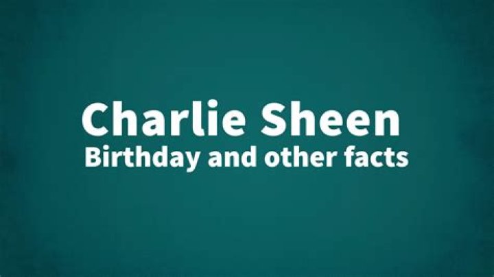Charlie Sheen Birthday