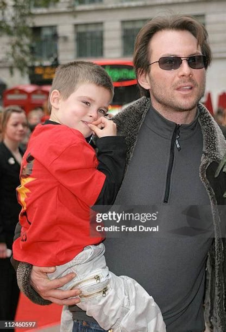 Christian Slater and son Jaden arriving at the first game of the NBA