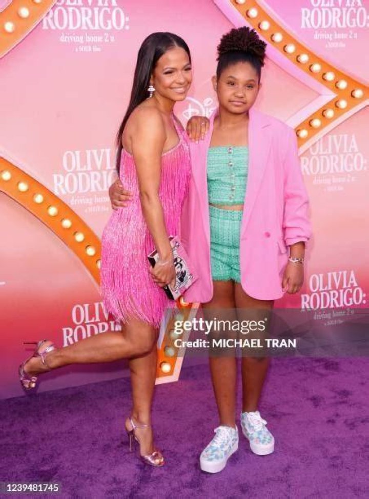 Christina Milian and her daughter Violet The Los Angeles premiere of