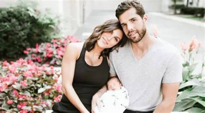 Corey Crawford with girlfriend Kristy and baby Cooper Hawks Family