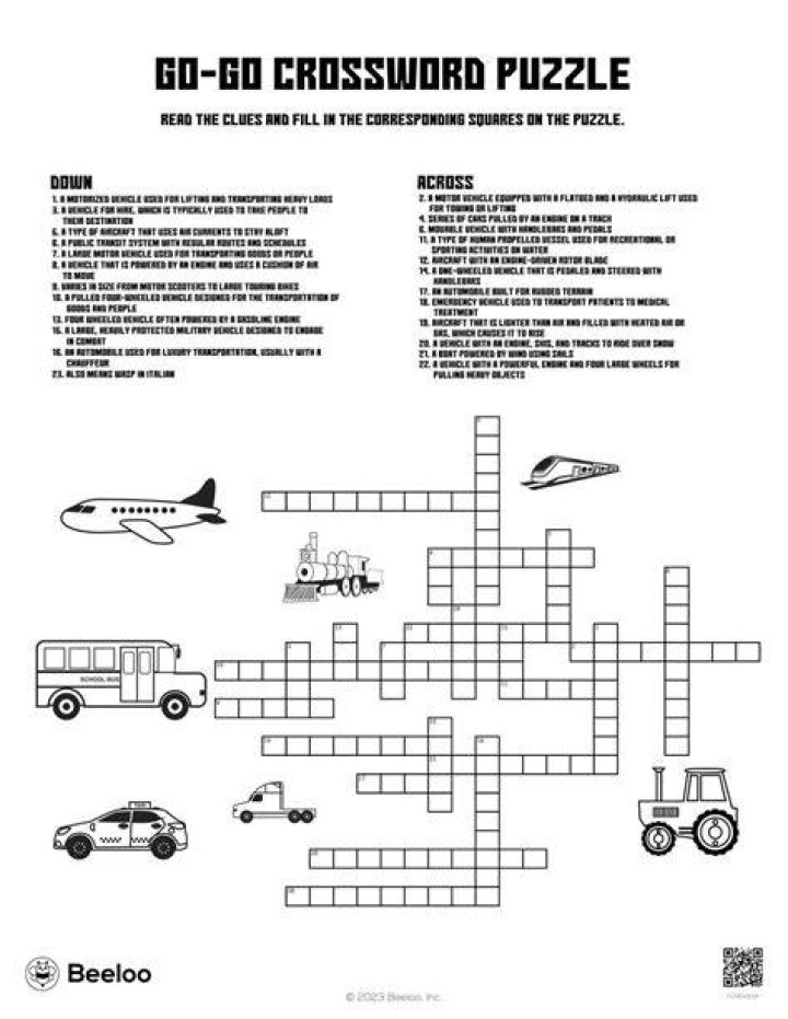 Crossword Puzzles &bull; Beeloo Printables