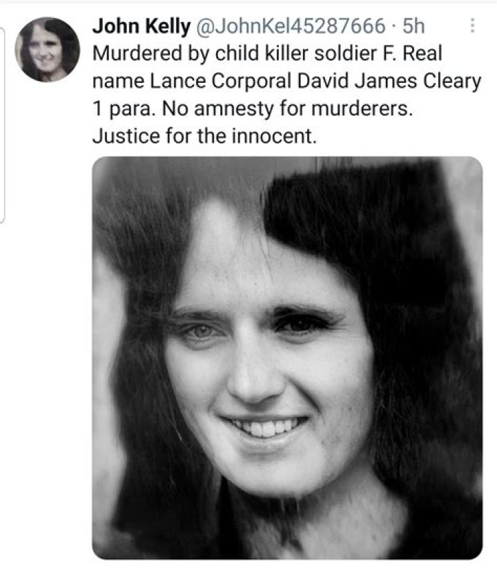 David Cleary, mass murderer, aka Soldier F, named in Ireland's