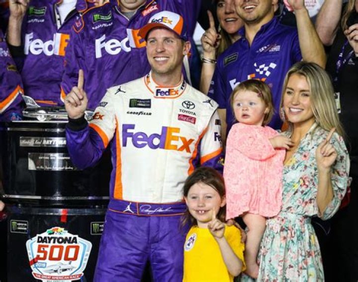 Denny Hamlin and his daughter Taylor Denny hamlin, Nascar drivers, Nascar