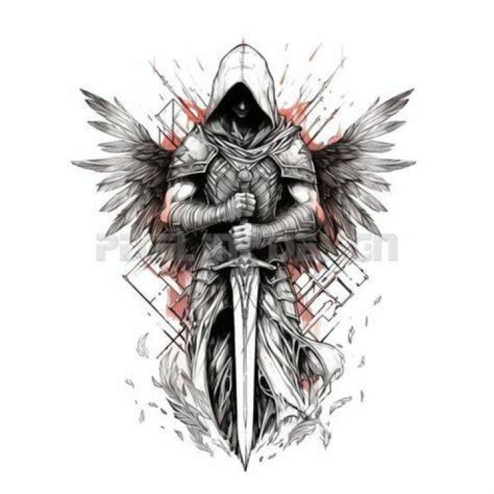 Fallen Angel with a Sword and Shield was found by Miners in Siberia