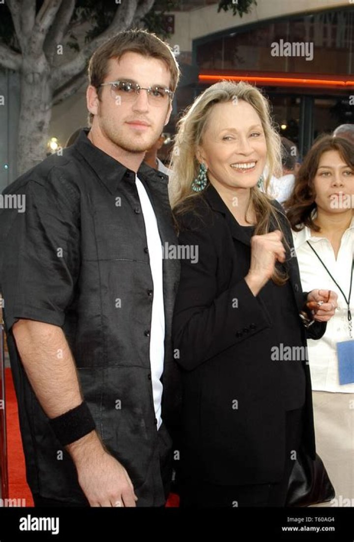 Faye Dunaway and son Liam at the Premiere of Columbia Pictures "Bad