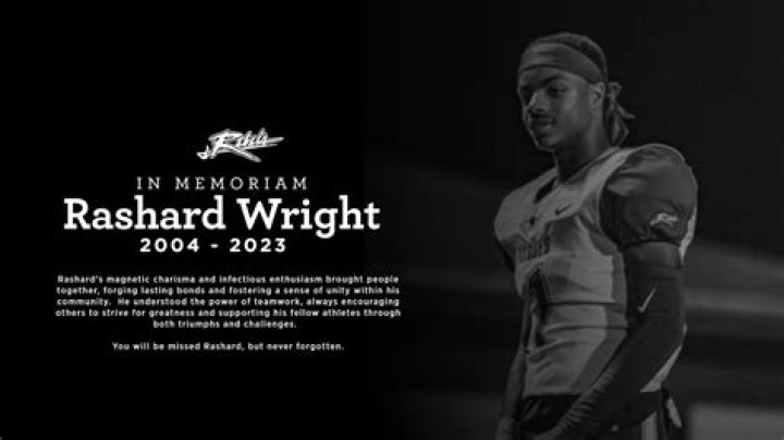Football Player Rashard Wright Obituary And Death Cause