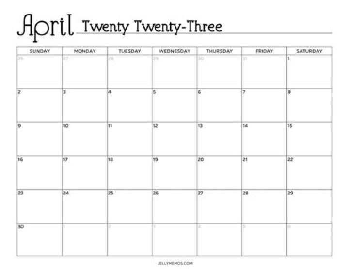 Free Pretty April 2023 Calendar Download in Word, Google Docs