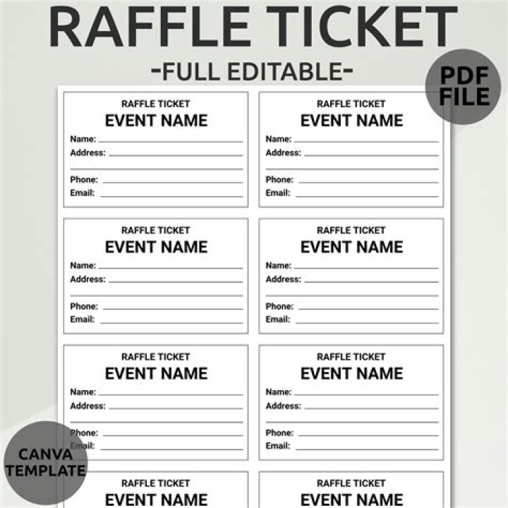 Free Printable Raffle Tickets With Stubs Free Printable