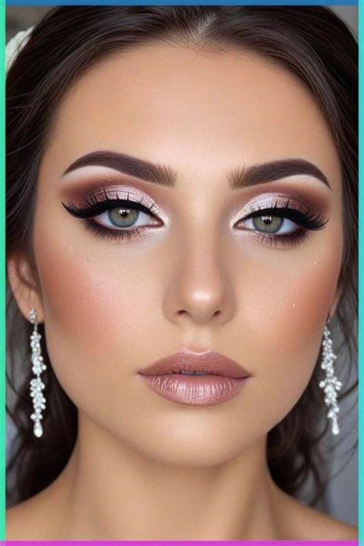Glam Makeup, Bridal Eye Makeup, Nude Makeup, Makeup Skin Care, Wedding