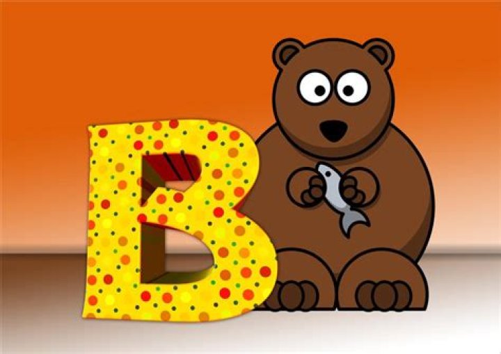 Golden B letter abc education free image download