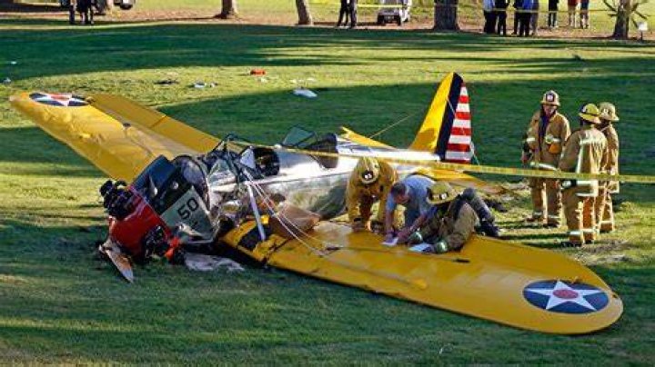 Harrison Ford Crashes Plane on Golf Course The New York Times