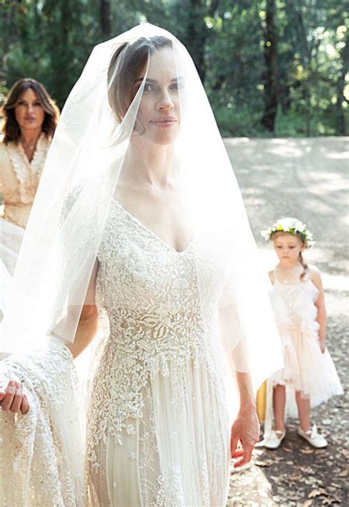 Hilary Swank Vogue wedding, Celebrity bride, Beautiful wedding dresses