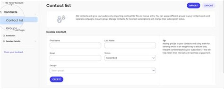 How to manually add contacts to SiteGround Email Marketing Service