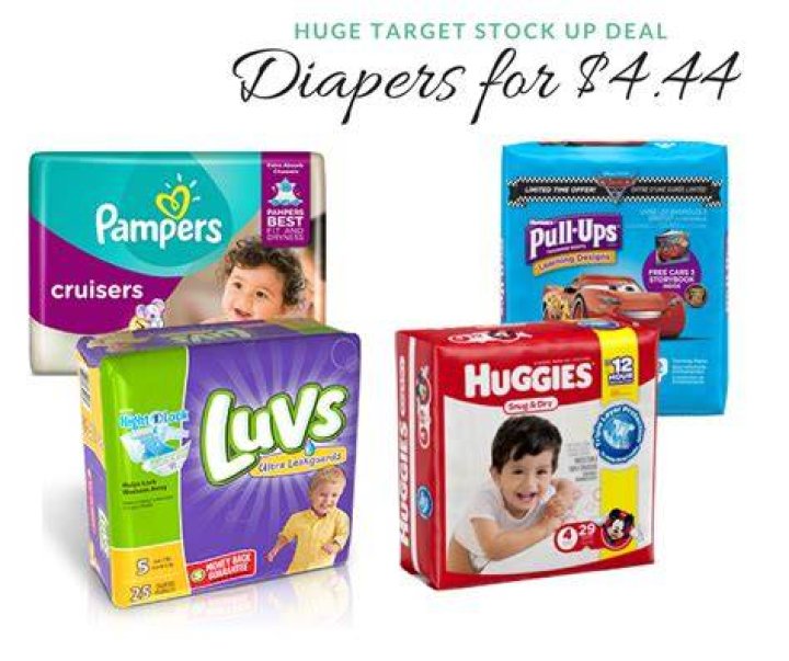Huge Target Diaper Deal Huggies, Pampers & Luvs for 4.44 each