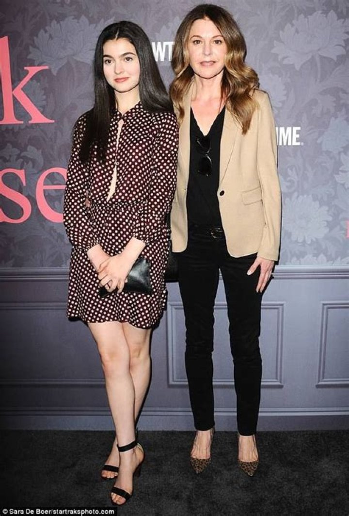 Jane Leeves, 57, is joined by lookalike daughter Isabella, 17, at