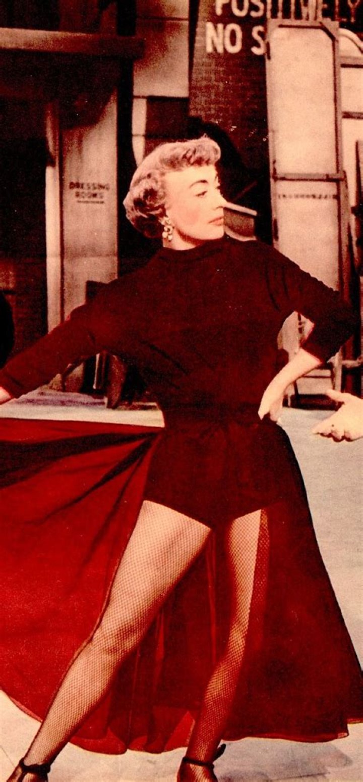 JOAN CRAWFORD showing some leg in TORCH SONG 1953 in colour. Vintage