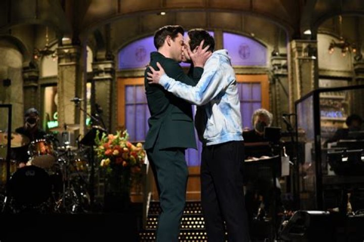 John Krasinski, Pete Davidson Kiss on 'Saturday Night Live' Us Weekly