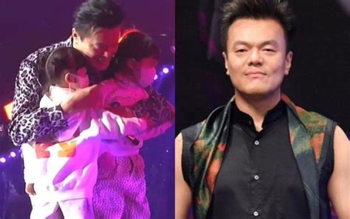 J.Y. Park happily stops his show after he sees his two daughters coming