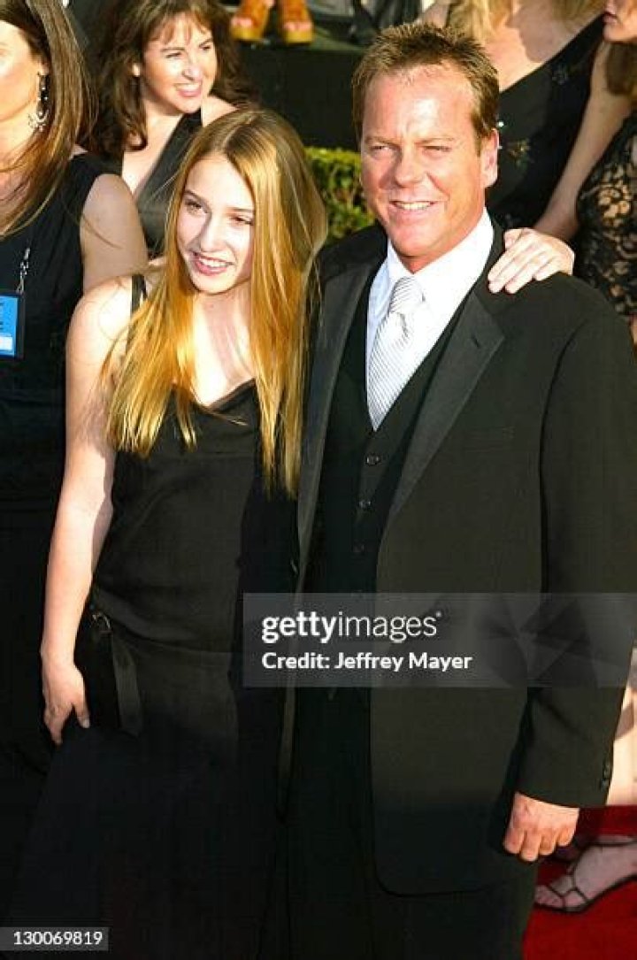 Keifer Sutherland and daughter Sarah at the premiere of Universal's