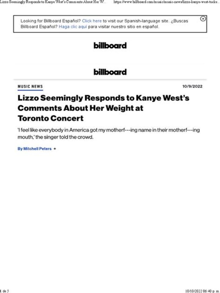 Lizzo Seemingly Responds to Kanye West’s Comments About Her Weight