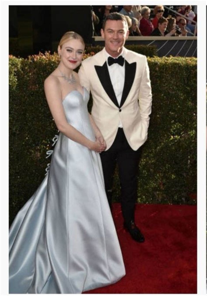 Luke and Dakota Fanning at the Golden Globes in Los Angeles. Daughter