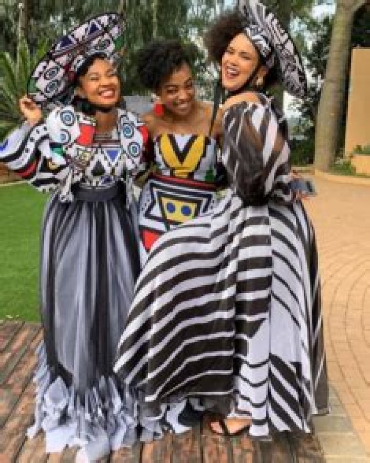 Lulu Hela, Sandi Mazibuko and Phumeza Mdabe In Beautiful Nguni Print