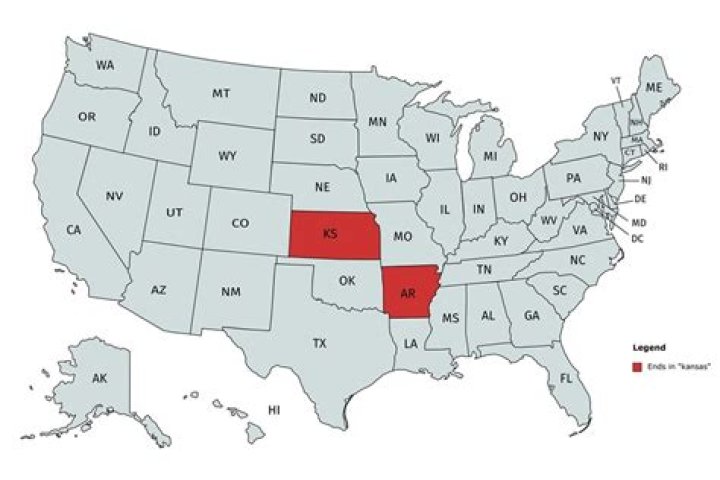 Map of states ending in "kansas" r/notinteresting