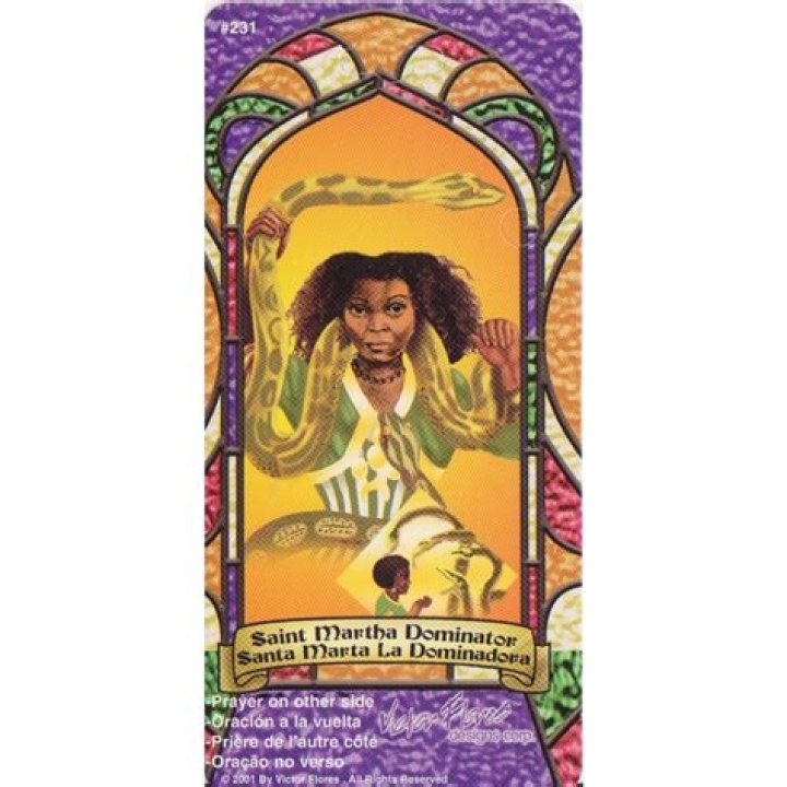 Martha the Dominator Laminated Prayer Card