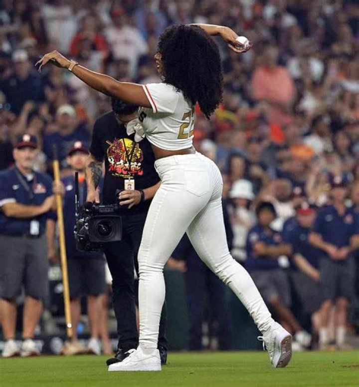 Megan Thee Stallion Throws the First Pitch at Houston Astros' Opening