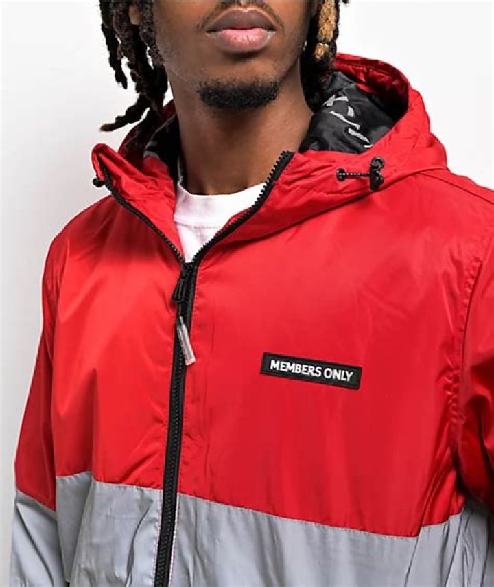 Members Only Red Jacket Worn By Wes Tian As Brian Patrick Kameāloha In