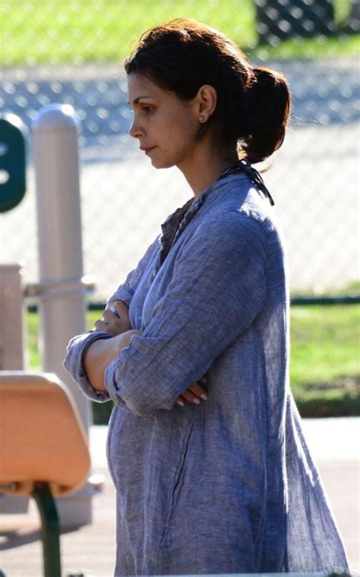 Morena Baccarin reveals growing bump in LA after gushing about son