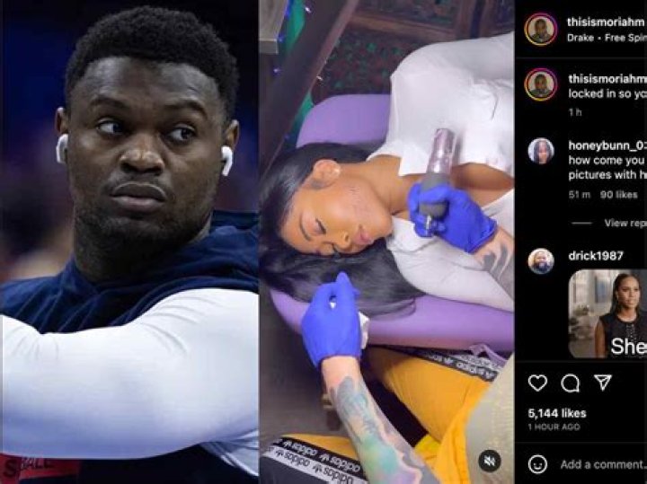 Moriah Mills Gets Zion Williamson Tattooed On Her Face (VIDEO)