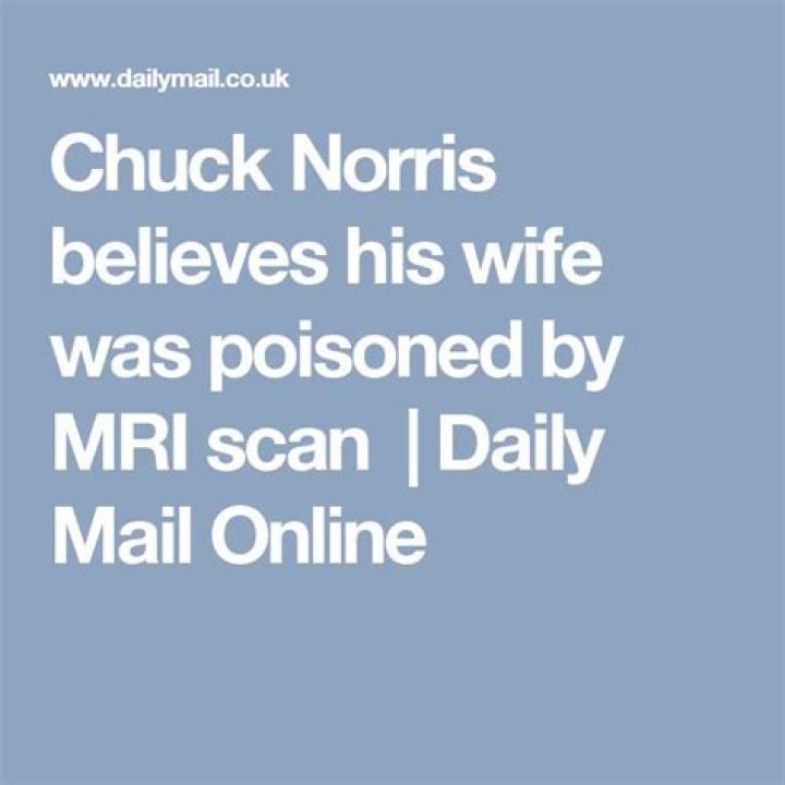 Movie hero believes his wife was poisoned by an MRI scan