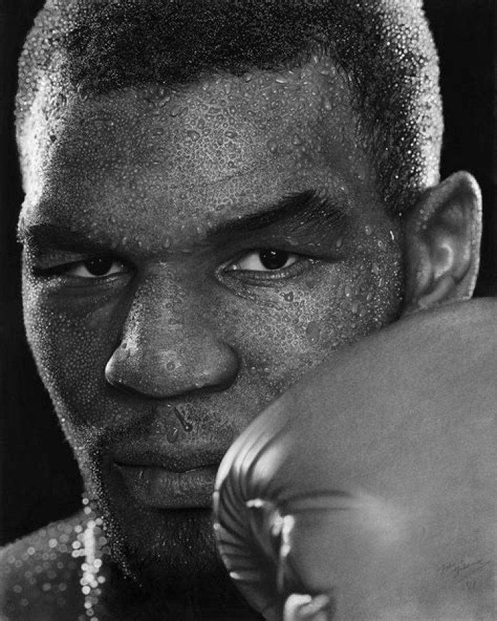 My drawing of Mike Tyson, drawn in charcoal and graphite, 19”x24”, 2021