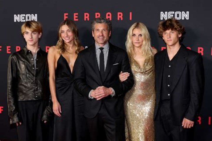 Patrick Dempsey Poses with All Three Kids and Wife Jillian on 'Ferrari